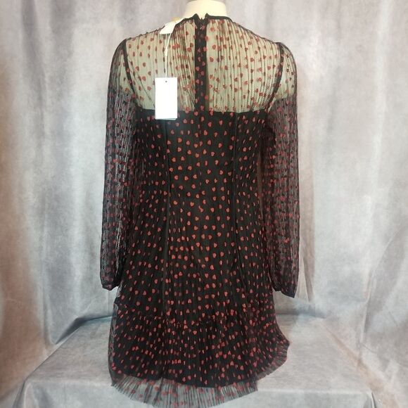‎Foxiedox Black Sheer Heart Dress Size Small - Picture 3 of 5
